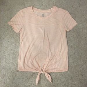 Striped Pink & White Top